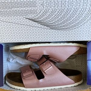 birkenstock arizona pink sandals